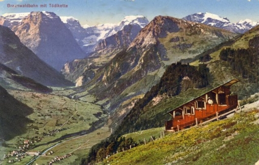 Braunwaldbahn mit Toedikette vor 1935_2